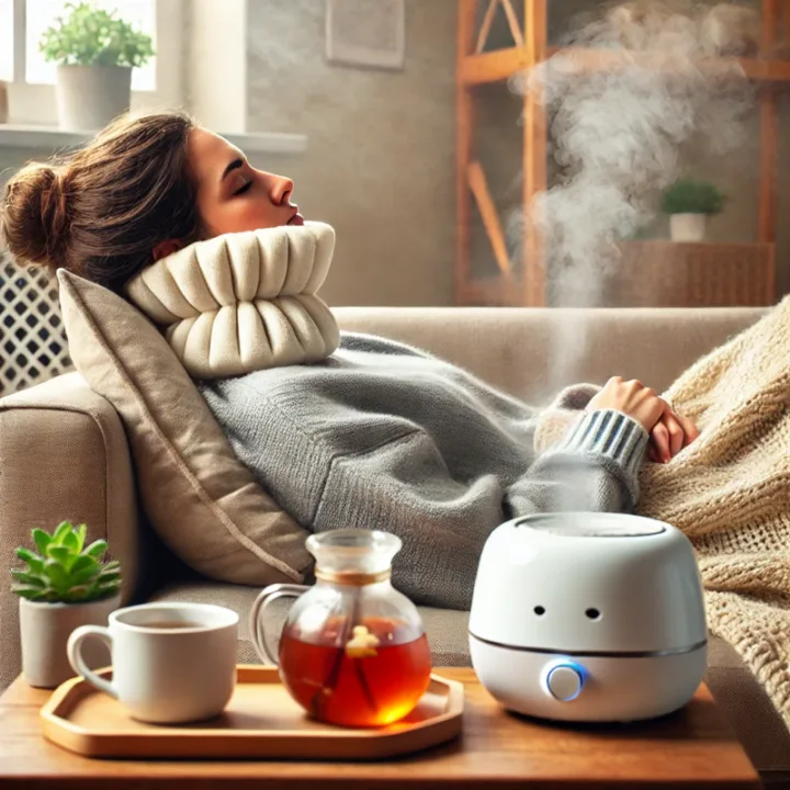 calming scene that highlights effective remedies for flu-related jaw pain